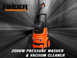 2IN1 Car Wash Machine Portable High Pressure Washer 2000W  & Vacuum Cleaner