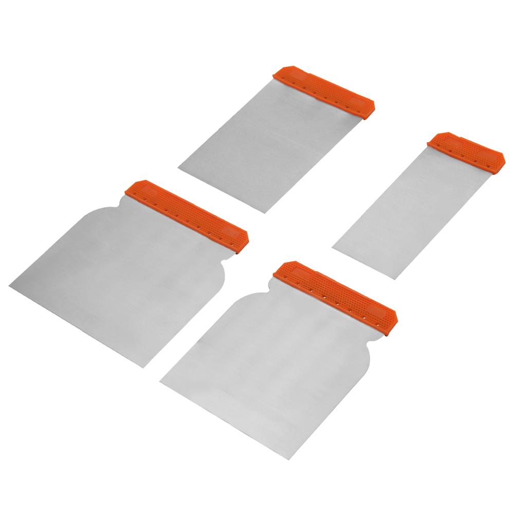 High Quality 4pcs Putty Knife Steel Body Hand Plastic Scraper Set For Puttying & Scraping