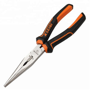 8 Inch Professional High Carbon Steel Combination Long Nose Plier With PVC Handle