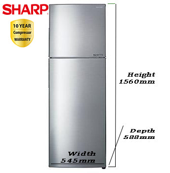 Sharp SJ286MSS 280 Liter Smile Refrigerator