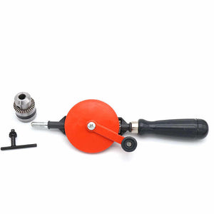 Hand Drill Manual, Hand Drill Rotary Cranking Handle 3/8 inch Chuck 3 Jaw