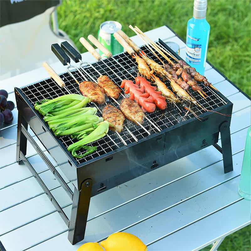 Portable Foldable Outdoor BBQ Grill Camping Picnic BBQ Party Grill