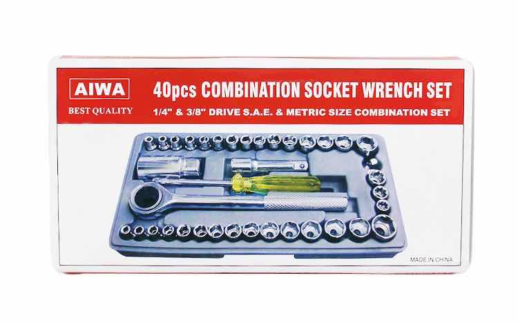 40 PCS MULTI PURPOSE COMBINATION SOCKET WRENCH SET