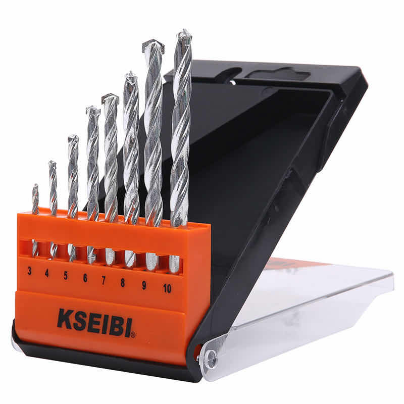 Masonry Drill Bits Set - Plastic Case 8-Pcs Set
