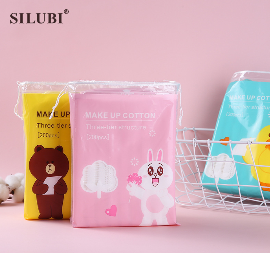 200 Pcs Three-layered Structure Make-up Remover Cotton