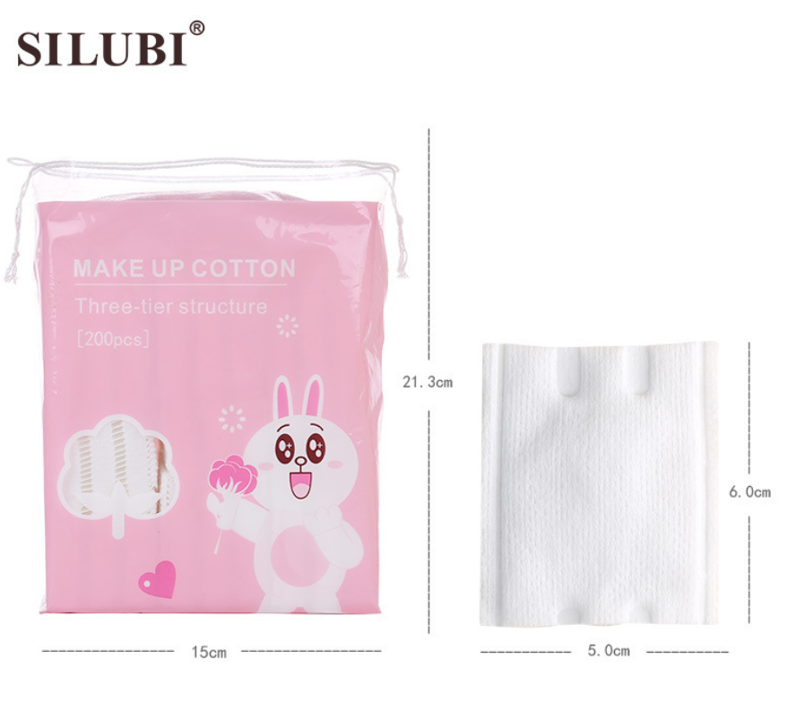200 Pcs Three-layered Structure Make-up Remover Cotton