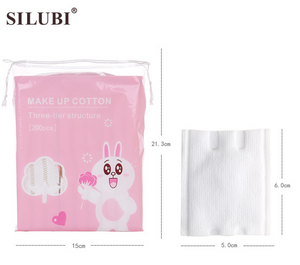 200 Pcs Three-layered Structure Make-up Remover Cotton