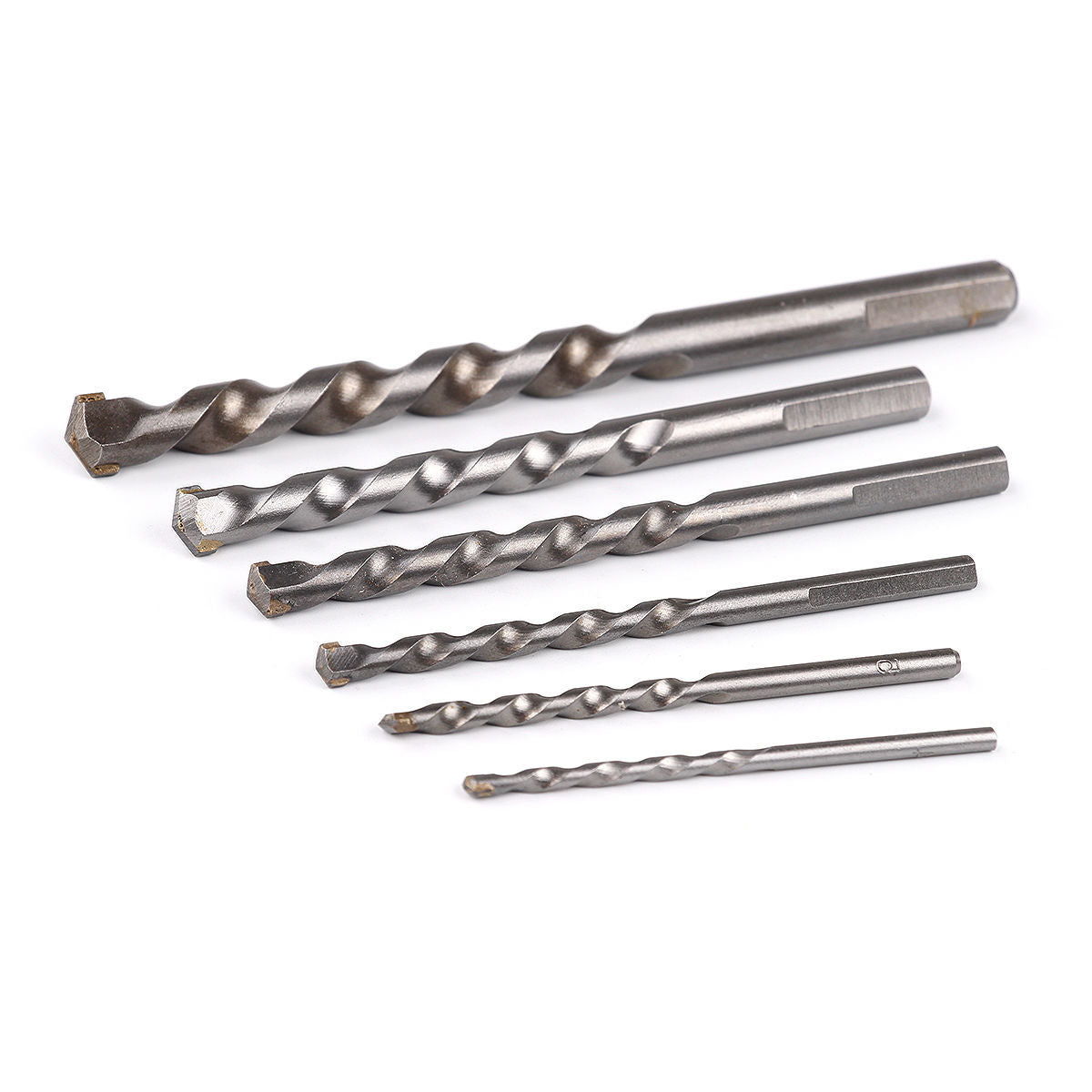 HSS Masonry Drill Bit Set 4-12mm Round Shank Sand Blasted Brick Wall Drill